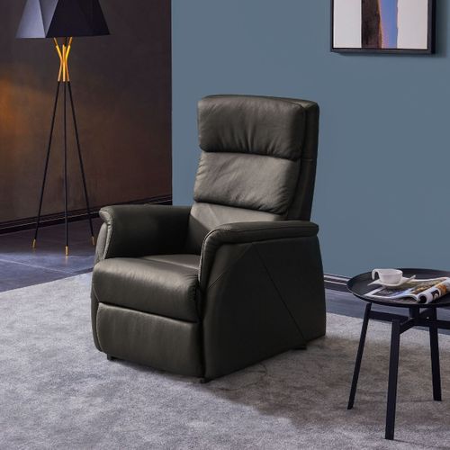 Fauteuil Relax Releveur En Cuir Vachette Marron - Millor