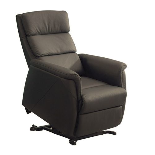 Fauteuil Relax Releveur En Cuir Vachette Marron - Millor