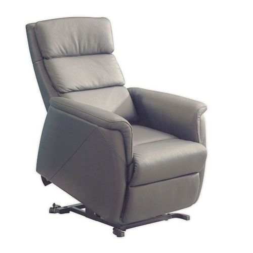 Fauteuil Relax Releveur En Cuir Vachette Taupe - Millor