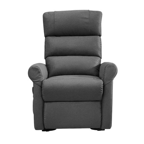 Fauteuil Relax Releveur Tissu Polyester Imitation Cuir Gris - Adrian