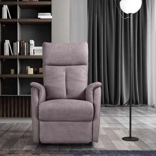 Fauteuil Modèle S Relax Releveur Tissu Polyester Imitation Cuir Gris - Plegar