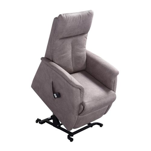 Fauteuil Modèle S Relax Releveur Tissu Polyester Imitation Cuir Gris - Plegar