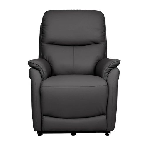 Fauteuil Relax Releveur En Cuir Vachette Gris Anthracite - Sultan