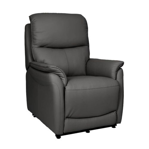 Fauteuil Relax Releveur En Cuir Vachette Gris Anthracite - Sultan