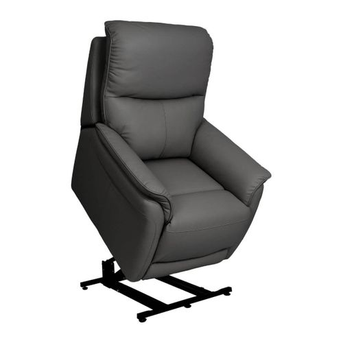 Fauteuil Relax Releveur En Cuir Vachette Gris Anthracite - Sultan