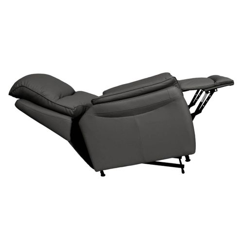 Fauteuil Relax Releveur En Cuir Vachette Gris Anthracite - Sultan
