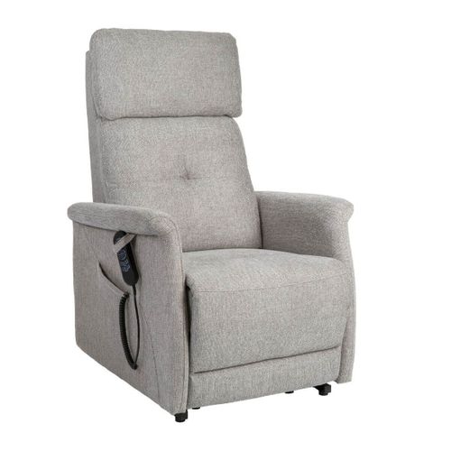 Fauteuil Relax Releveur Tissu Polyester Gris Clair Chiné - Prague