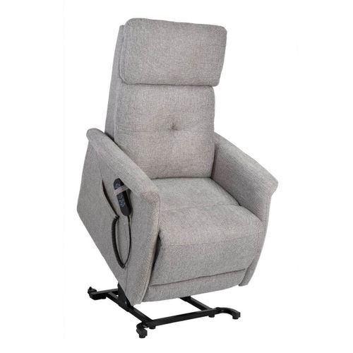 Fauteuil Relax Releveur Tissu Polyester Gris Clair Chiné - Prague