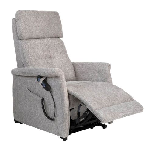 Fauteuil Relax Releveur Tissu Polyester Gris Clair Chiné - Prague