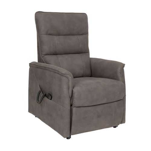 Fauteuil Modèle S Relax Releveur Tissu Polyester Imitation Cuir Taupe - Evenn