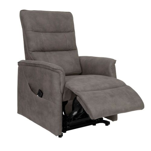 Fauteuil Modèle S Relax Releveur Tissu Polyester Imitation Cuir Taupe - Evenn
