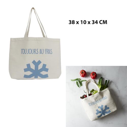 Tote Bag Isotherme (10l) Blanc Avec Message "toujours Au Frais" - Frisca