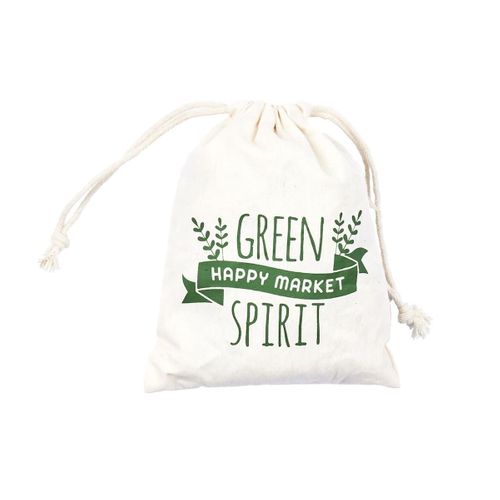 Filet à Provisions Réutilisable Blanc Avec Message "green Spirit"  + Pochon - Ecofil