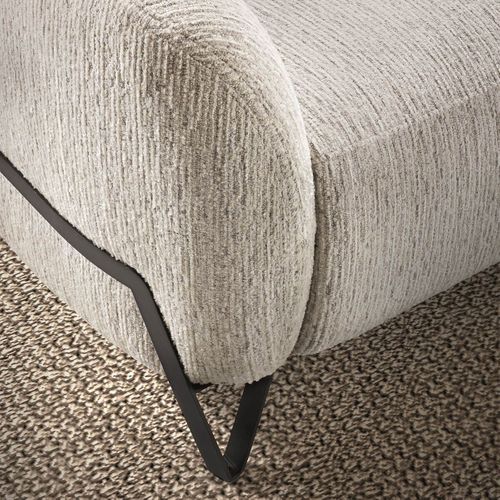 Canapé Fixe 2 Places Tissu Polyester Beige Avec Têtières Inclinables Manuelles - Amsten