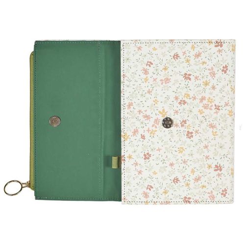 Cahier 80 Pages Avec Couverture Et Trousse Intégrée Décor Champêtre Et Intérieur Vert -