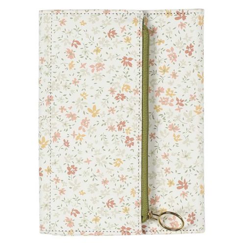 Cahier 80 Pages Avec Couverture Et Trousse Intégrée Décor Champêtre Et Intérieur Vert -