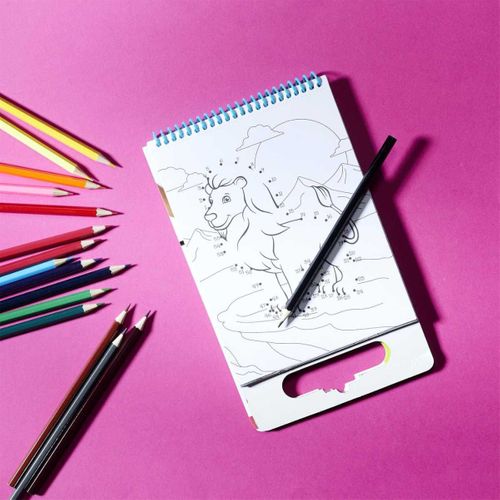 Lot De 2 Cahiers De Coloriage Avec Poignée De Transport -