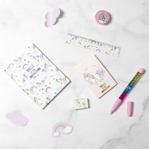 Lot De 24 Accessoires Papeterie Thème Licorne -