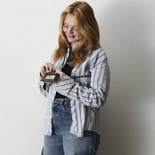 Pochette Bandoulière Face Transparente Tactile Pour Smartphone -