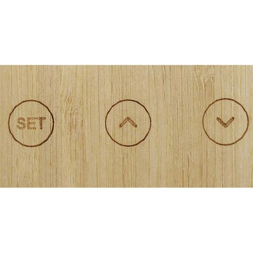 Réveil Station Météo Façade En Bois De Bambou -