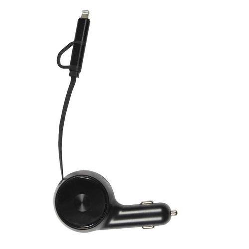 Chargeur Allume Cigare Câble Retractable 60 Watt 4 En 1 -