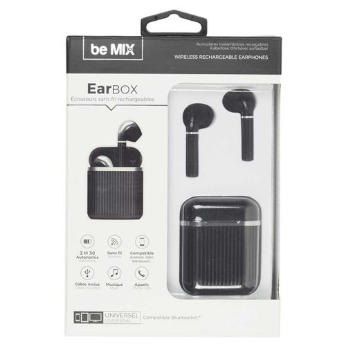 Ecouteurs Earbox Classiques Sans Fil Noir -