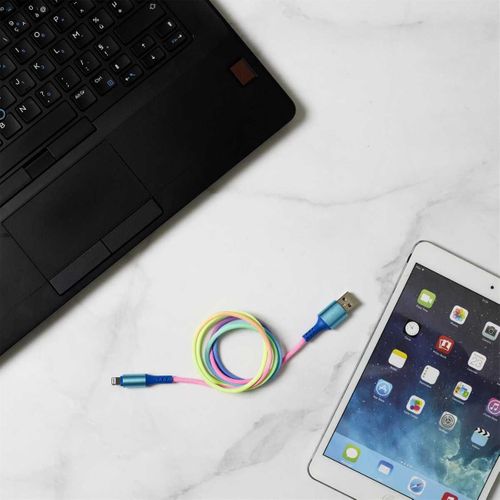 Câble Charge Rapide 2a Synchronisation Compatible iPhone / iPad / Ipod Rainbow -
