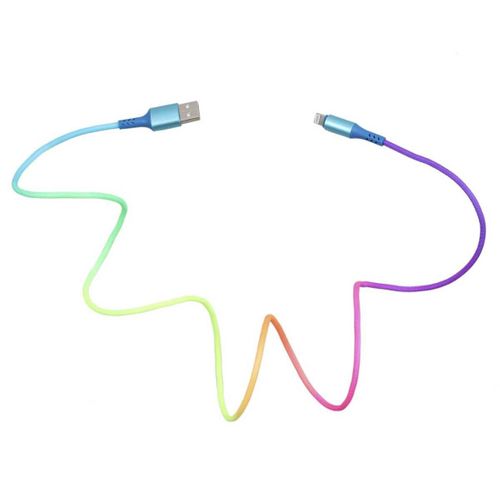 Câble Charge Rapide 2a Synchronisation Compatible iPhone / iPad / Ipod Rainbow -