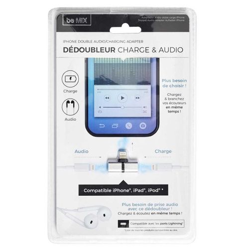 Adaptateur Double Audio Chargement iPhone -