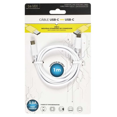 Câble Charge Ultra Rapide 3a Port USBc To USBc -