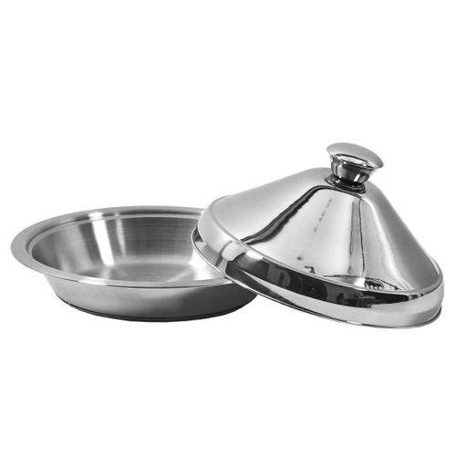 Tajine En Acier Inoxydable 24cm Compatible Tous Feux (induction) Et Four -