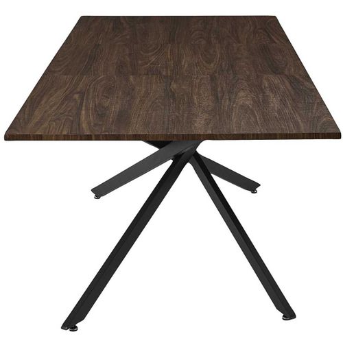 Table Repas Extensible 150/210 En Bois Et Mdf Piètement Métal Noir - Colette