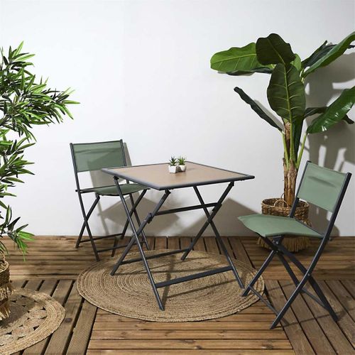 Lot De 4 Chaises De Jardin Pliantes Kaki - Sanae