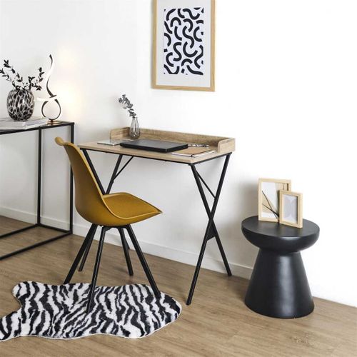 Bureau Structure Métallique Plateau Aspect Bois - Dara