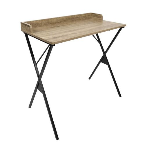 Bureau Structure Métallique Plateau Aspect Bois - Dara