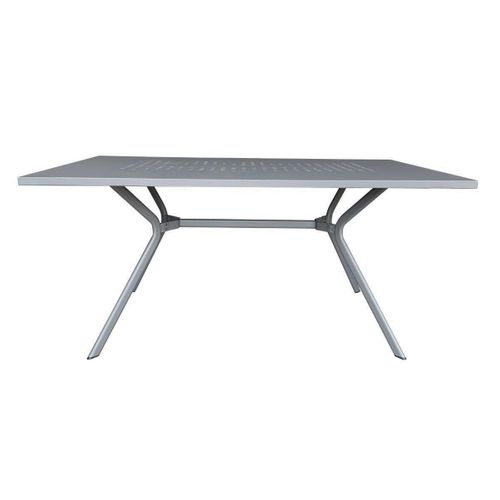 Table De Jardin En Acier Gris Traité Anti-corrosion - Beraka
