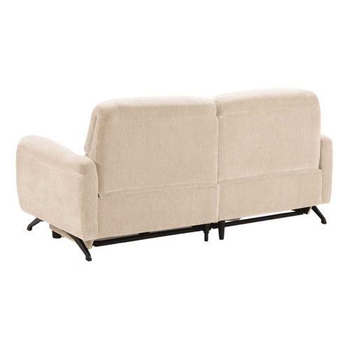 Canapé Relax Électrique 3 Places Tissu Polyester Beige - Malko