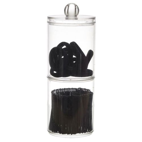 Duo De Boites Avec Accessoirs Cheveux Élastiques Et Pinces Plates -