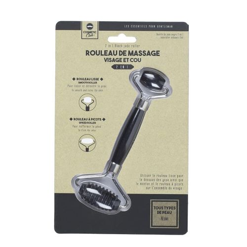 Rouleau De Massage Noir Pour Visage Et Cou En Jade -