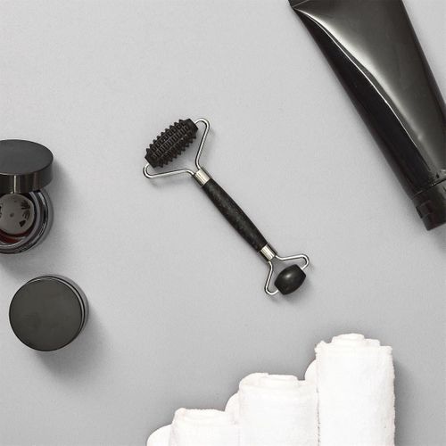Rouleau De Massage Noir Pour Visage Et Cou En Jade -