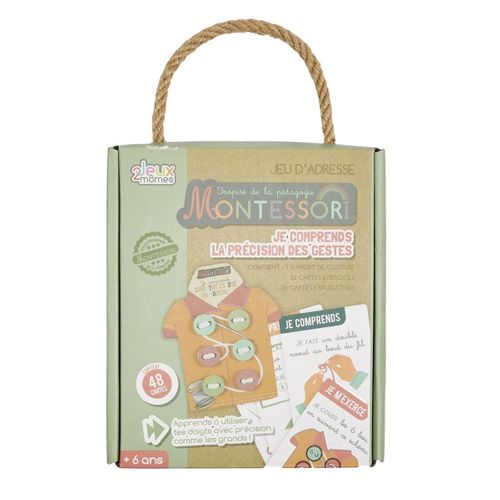 Jeu D'adresse Pour Apprendre à Coudre Des Boutons En Bois Avec Ses Cartes Illustrées -