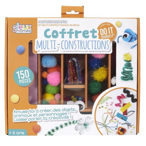 Coffret Diy De 150 Fils Chenilles Pour Réaliser Plusieurs Constructions Créatives -
