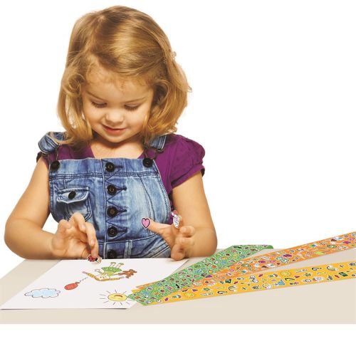 Coffret De 1000 Autocollants Variés Multicolores Repartis Sur 9 Rouleaux -