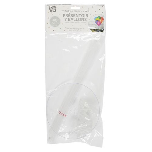 Présentoir En Plastique Blanc Pour 7 Ballons Décoratifs (h40 Cm) -