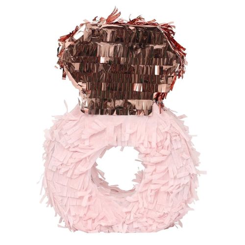 Piñata Forme Bague Rose Et Doré à Garnir H26,5cm -