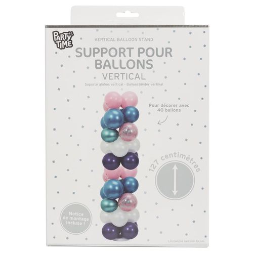 Support Vertical Pour Ballons En Polypropylène Transparent (h127cm) -