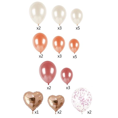 Arche De 30 Ballons Décoratifs Nuances De Rose à Fixer Au Mur -