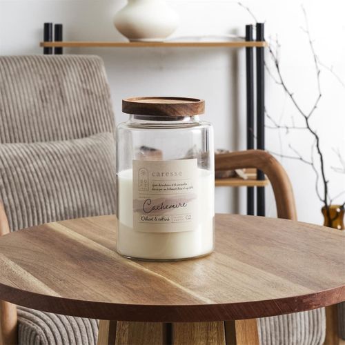 Bougie Parfumée Avec Couvercle En Acacia (h16,5 Cm) Senteur Cachemire -