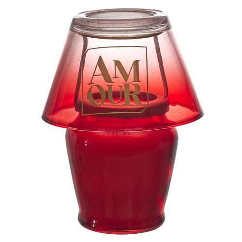 Bougie Parfumée En Forme De Lampe D'amour (h12,5 Cm) Senteur Rêve Poudré -