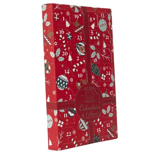 Calendrier De L'avent Bougies Parfumées (3 Parfums) Avec Photophore En Verre -